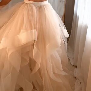 Elegant Cream Tulle Skirt